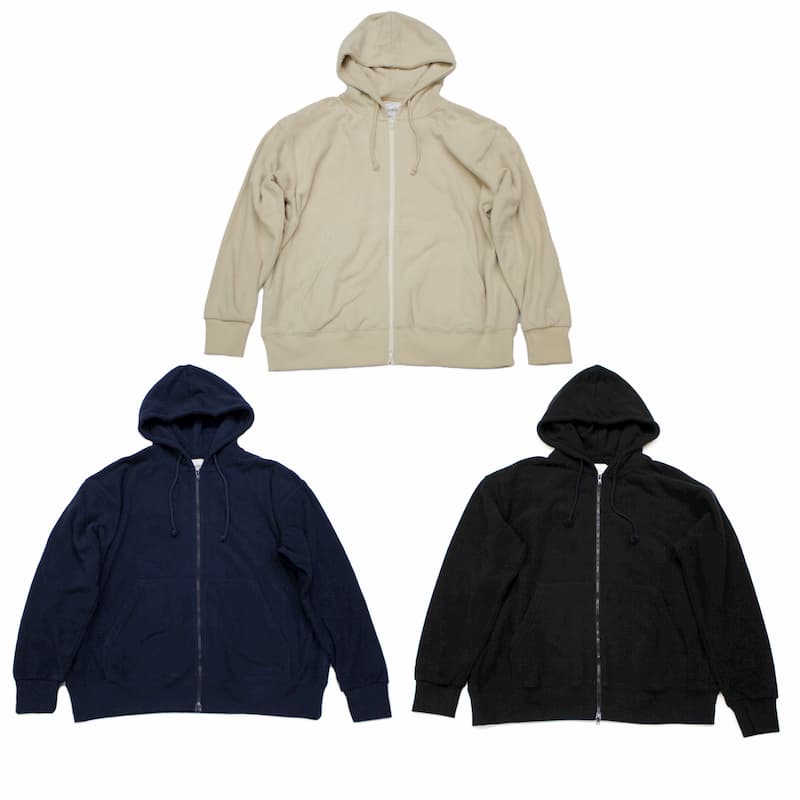 [Gramicci UNISEX] FLEECE ZIP PARKA｜GUJK-20F050 /IVORY/ NAVY/ BLACK