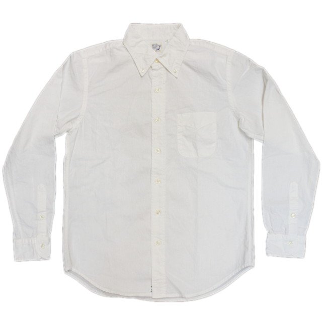 [orSlow] ボタンダウンシャツ#01-8012：CHAMBRAY WHITE