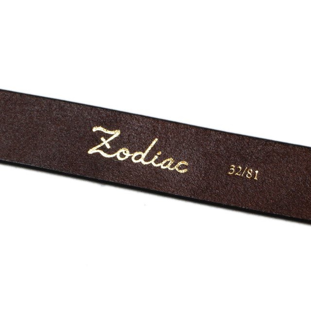 [Zodiac Leather] 栃木レザー手縫いベルト 33mm #8800：BLACK