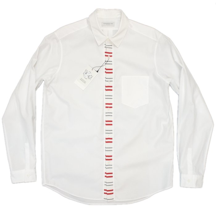 [TOMORROWLAND] ニットプラケットシャツ：WHITE