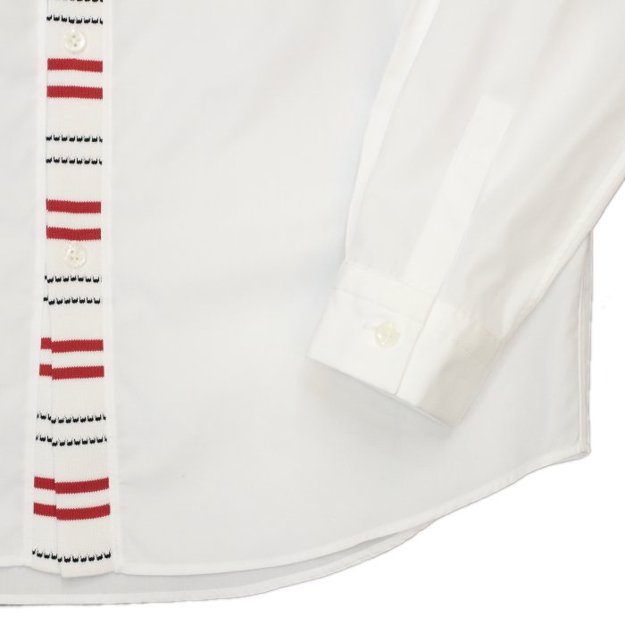 [TOMORROWLAND] ニットプラケットシャツ：WHITE