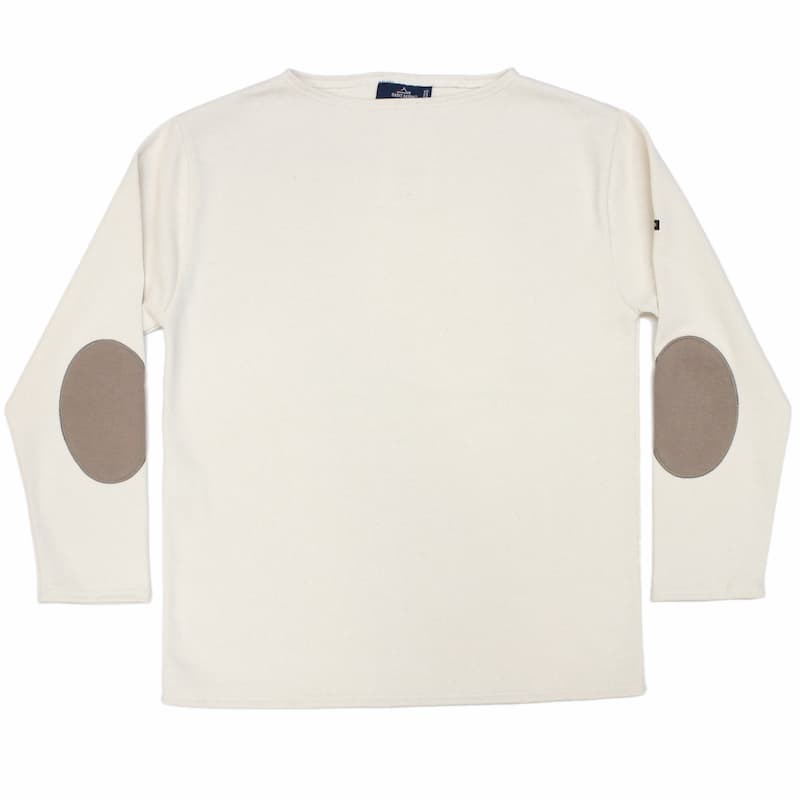 [SAINT JAMES]OUESSANT ELBOW PATCHウエッソン エルボーパッチ｜ECRUキナリ(ECORCEグレージュ)