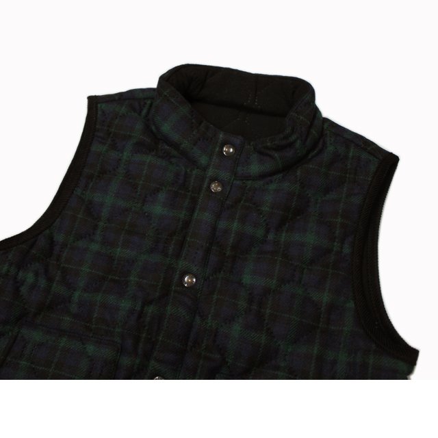 [ARMEN] WOOL CHECK REVERSIBLE VEST (49Cブラックウォッチ)｜ NAM9984WC