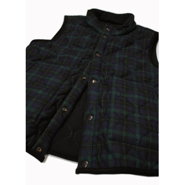 [ARMEN] WOOL CHECK REVERSIBLE VEST (49Cブラックウォッチ)｜ NAM9984WC