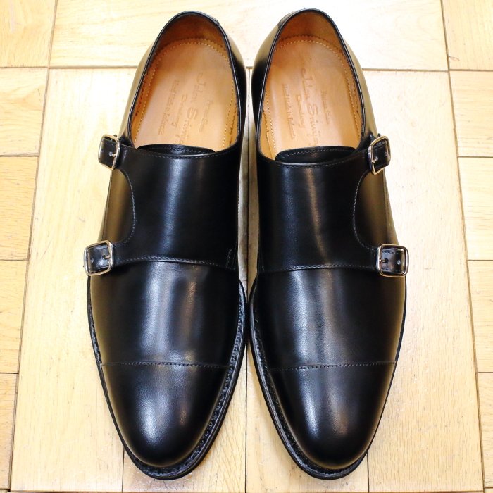 [Jalan Sriwijaya] 98374 ダブルモンクストラップ ダイナイト：CALF BLACK