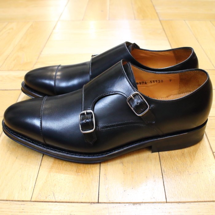 [Jalan Sriwijaya] 98374 ダブルモンクストラップ ダイナイト：CALF BLACK