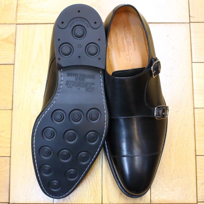 [Jalan Sriwijaya] 98374 ダブルモンクストラップ ダイナイト：CALF BLACK