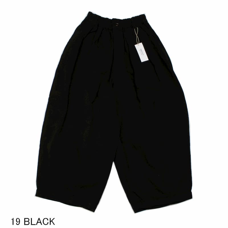 [HARVESTY] 二重織ツインクロップドサーカスパンツsize1(31アイボリー)(14グレージュ)(56モス)(68ネイビー)(19ブラック)｜A12005