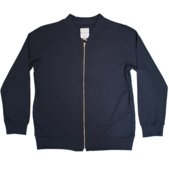 [RE clothing] ジップカーディガン COOL MAX LINKS：NAVY