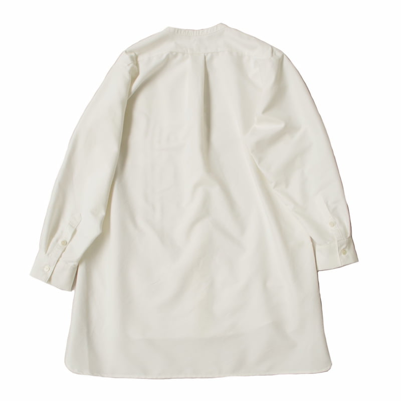 [HARVESTY] COOLMAX BAND COLLAR LONG SHIRTクールマックス バンドカラー ロングシャツ｜A32106 /11OFF WHITE