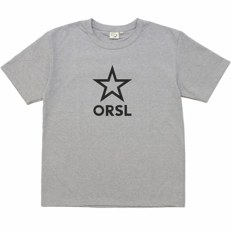 [orSlow] プリントTシャツ #03-0028：HEATHER GRAY PRINT A