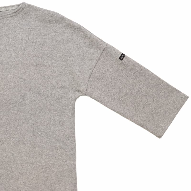 ※[SAINT JAMES] ウエッソン 七分袖ドロップショルダー 無地：GRIS(グレイ