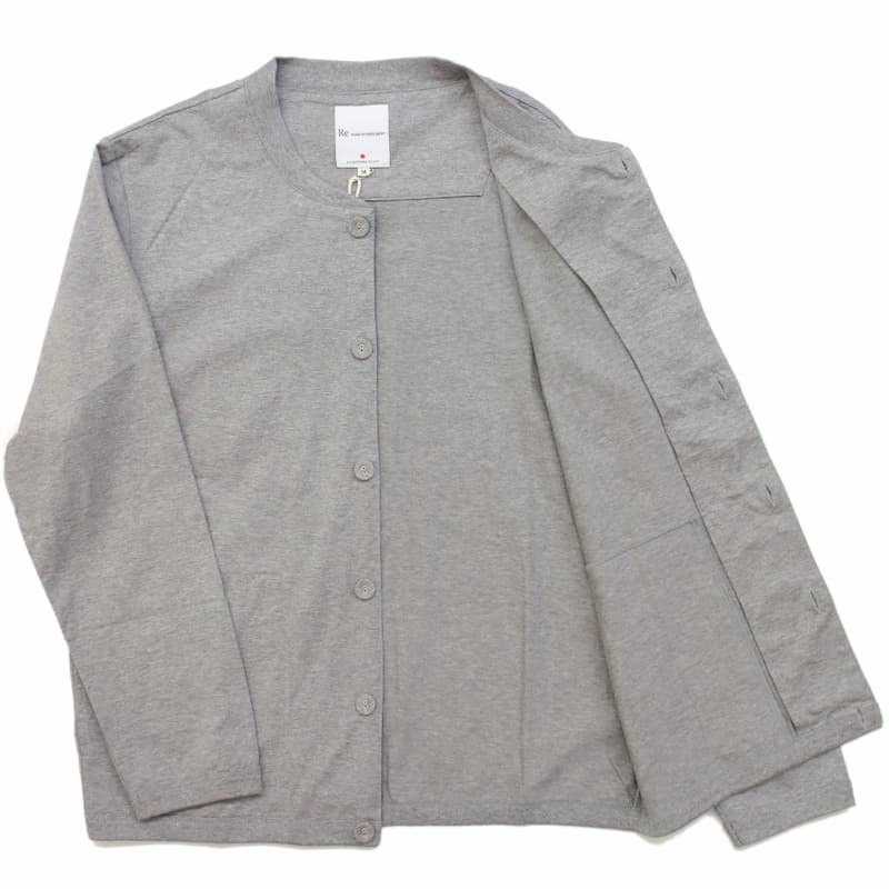 [RE clothing] スビンゴールドニットカーディガン：TOP GREY