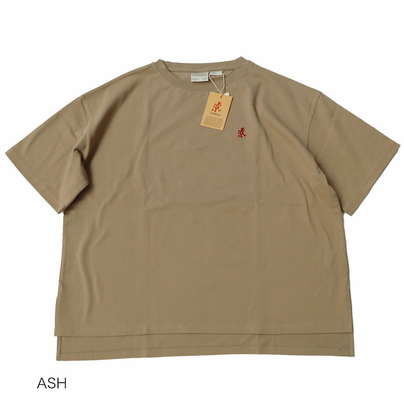 [Gramicci MENS] ONE POINT SLIT TEEワンポイントスリットTシャツ｜GUT-21S008 /ASH /BLACK