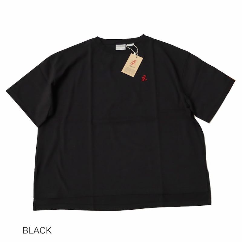 [Gramicci MENS] ONE POINT SLIT TEEワンポイントスリットTシャツ｜GUT-21S008 /ASH /BLACK