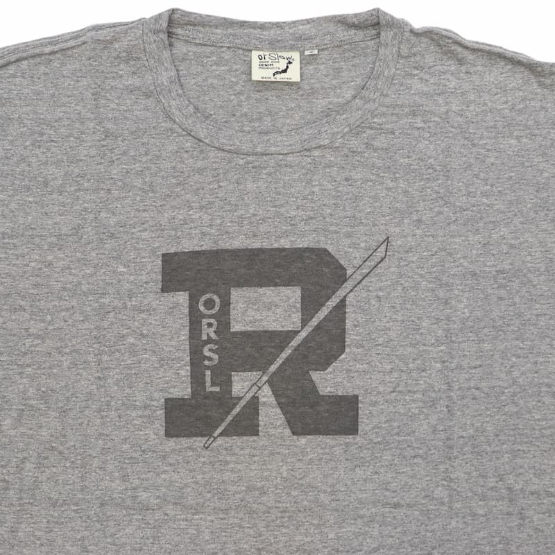 [orSlow] Tシャツ #01-0018R：HEATHER GRAY