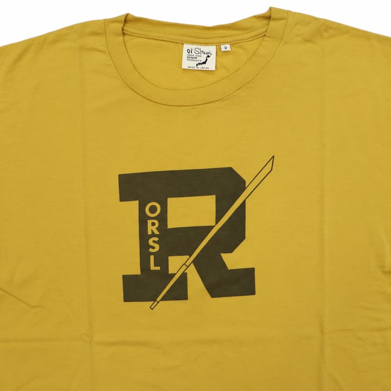 [orSlow] Tシャツ #01-0018R：YELLOW