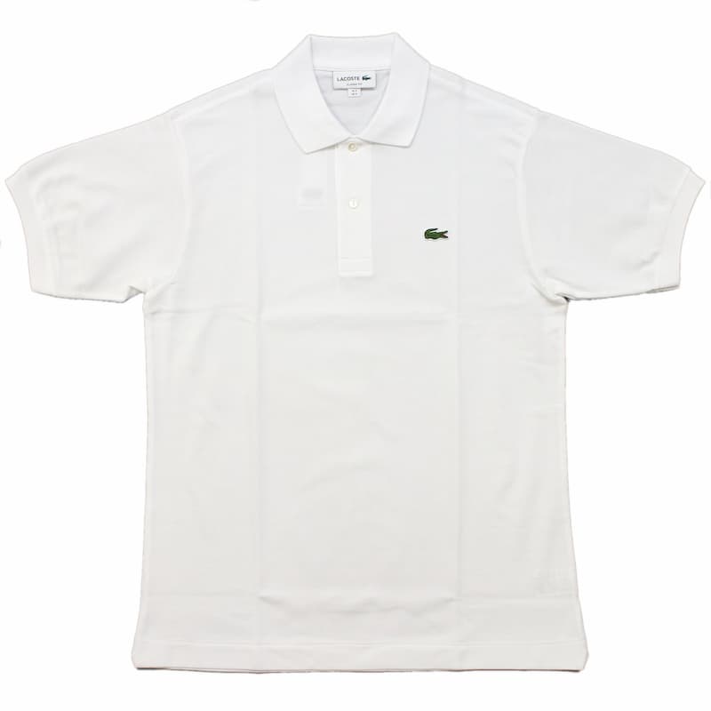 [LACOSTE MENS] ポロシャツ L1212 半袖 無地：001=WHITE