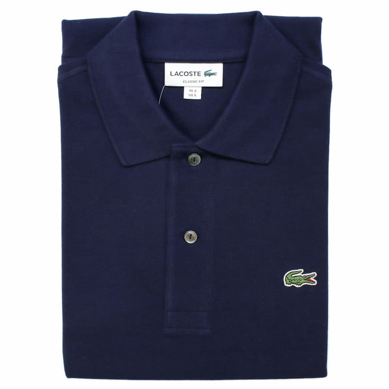 [LACOSTE MENS] ポロシャツ L1212 半袖 無地：166=NAVY