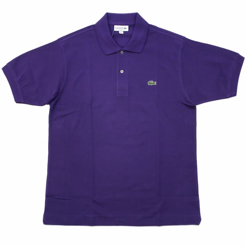 [LACOSTE MENS] ポロシャツ L1212 半袖 無地：C8Q=PURPLE