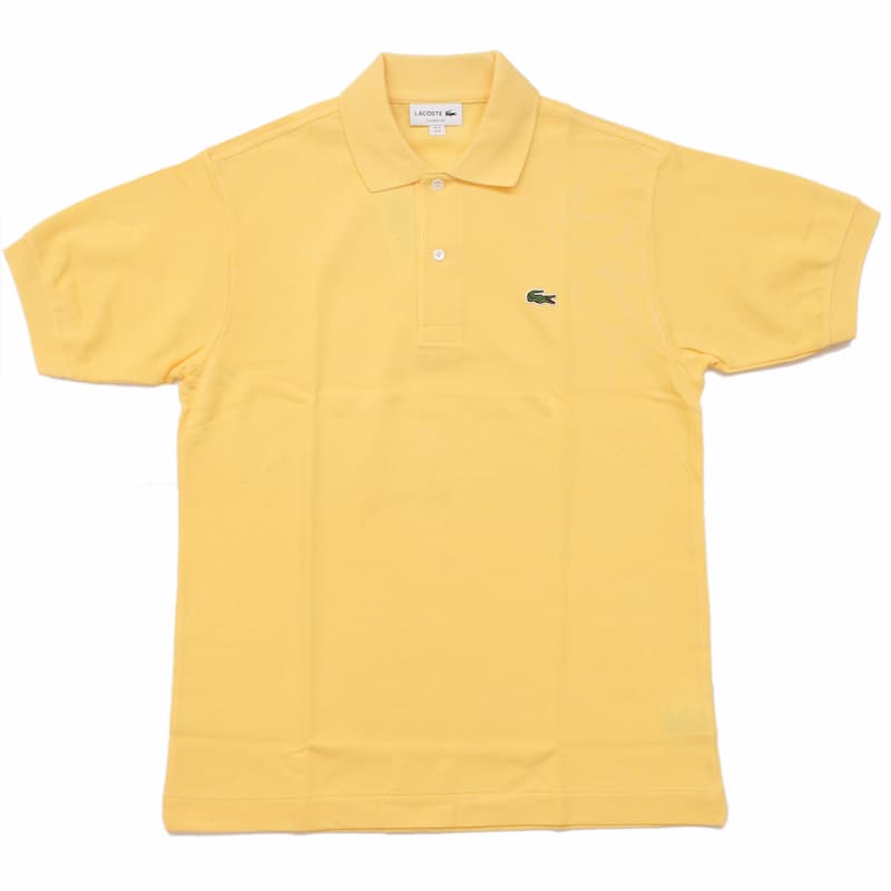 [LACOSTE MENS] ポロシャツ L1212 半袖 無地：Z0A=YELLOW