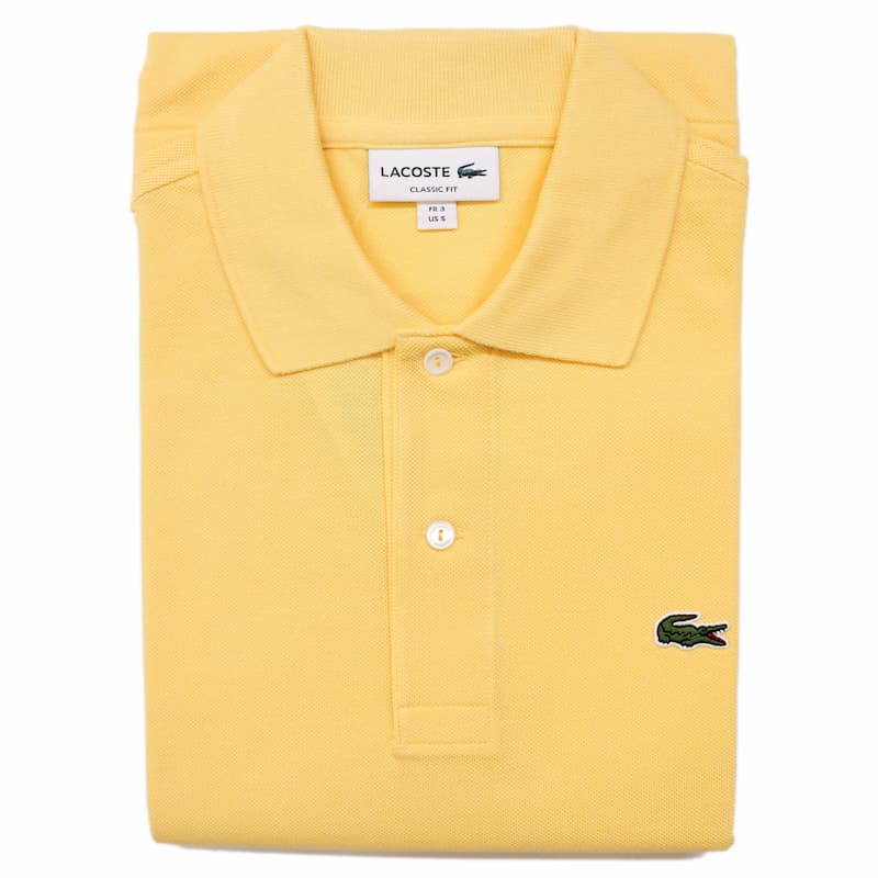 [LACOSTE MENS] ポロシャツ L1212 半袖 無地：Z0A=YELLOW