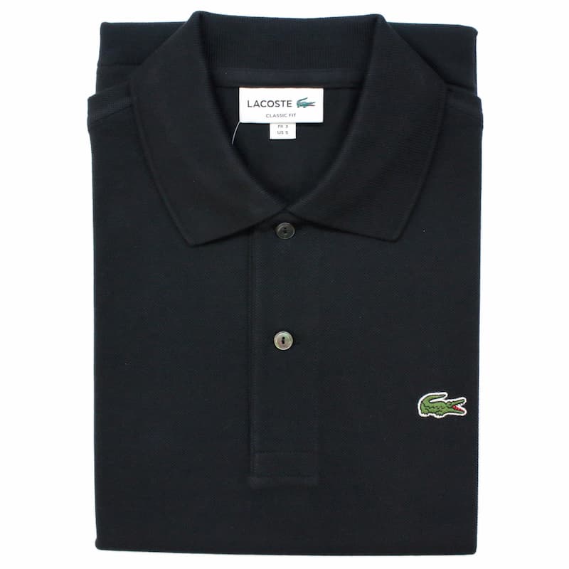 [LACOSTE MENS] ポロシャツ L1212 半袖 無地：031=BLACK