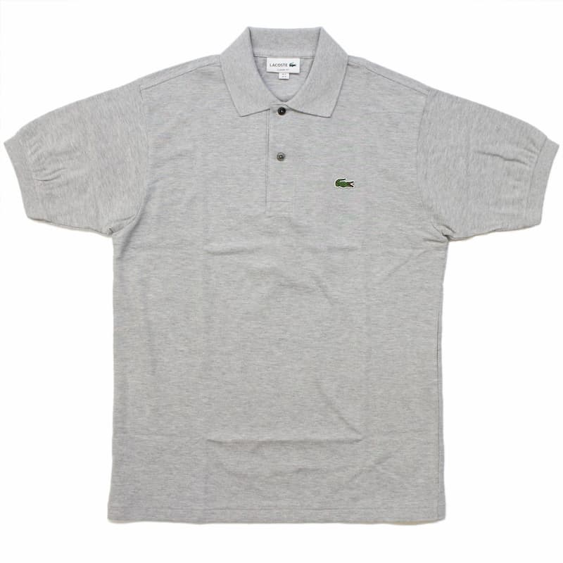 [LACOSTE MENS] ポロシャツ L1264 半袖 杢調：CCA=LIGHT GREY