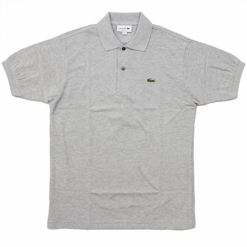 [LACOSTE MENS] ポロシャツ L1264 半袖 杢調：CCA=LIGHT GREY