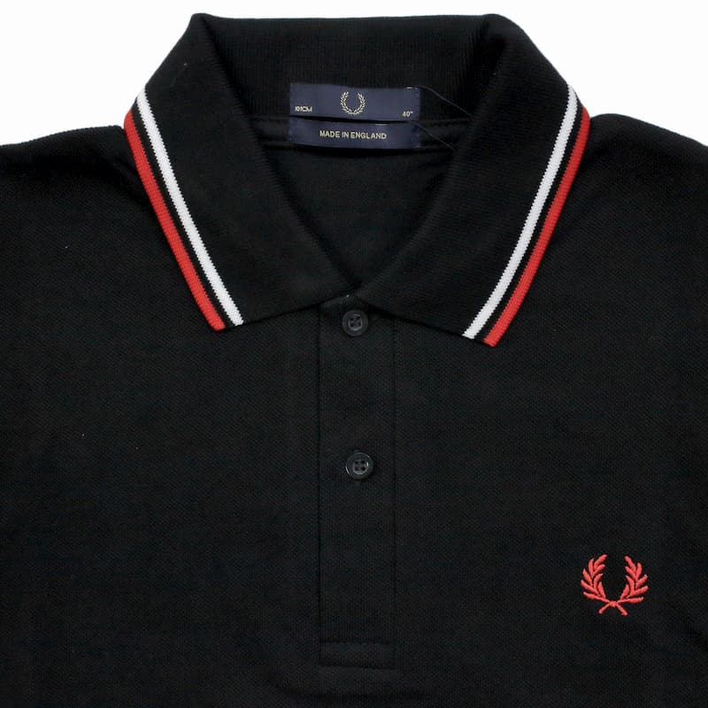 [FRED PERRY] ツインティップ フレッドペリーシャツ（ポロ）M12：186=BK/WH/BRD