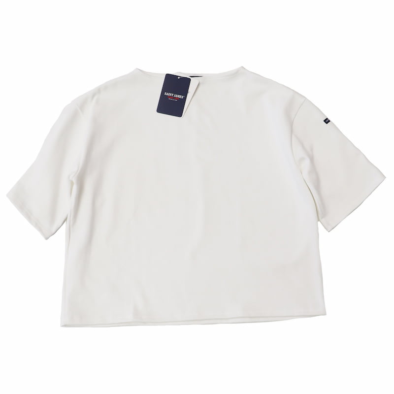 [SAINT JAMES] 20JC TEE LOOSE 五分袖Uドロップショルダー｜NEIGE白