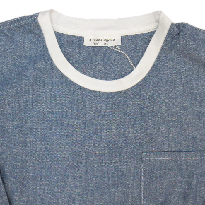 [ARTE POVERA] 七分袖ポケットT：CHAMBRAY