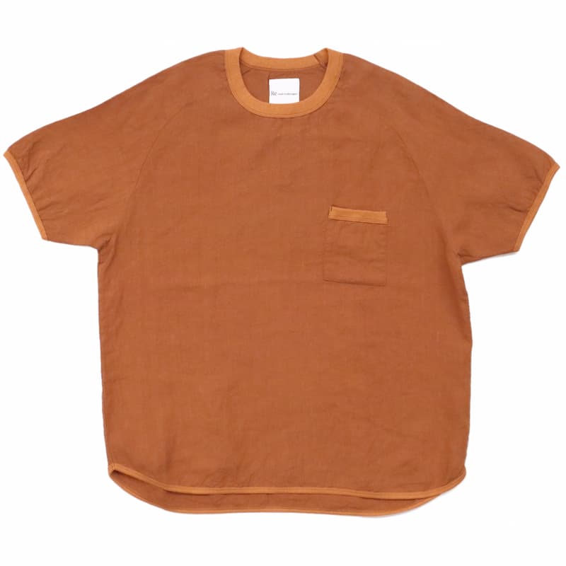 [RE clothing] フレンチリネン Tシャツ：ORANGE