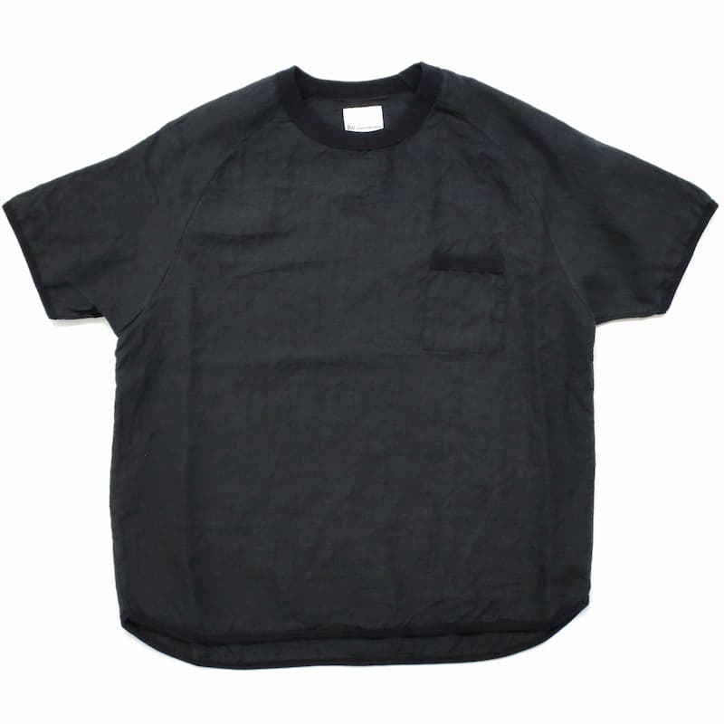 [RE clothing] フレンチリネン Tシャツ：BLACK