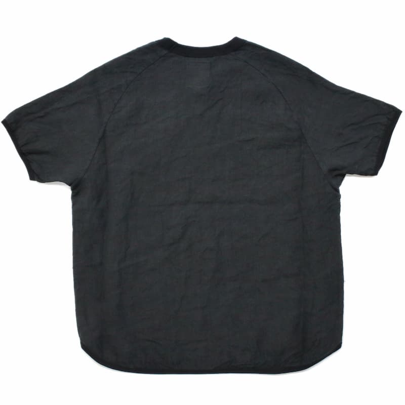 [RE clothing] フレンチリネン Tシャツ：BLACK