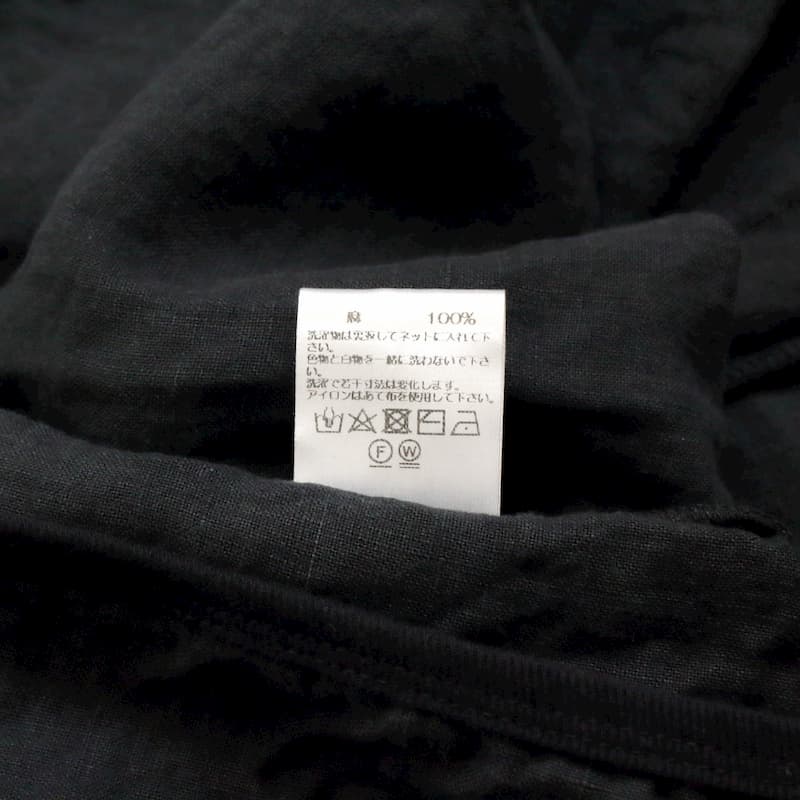[RE clothing] フレンチリネン Tシャツ：BLACK