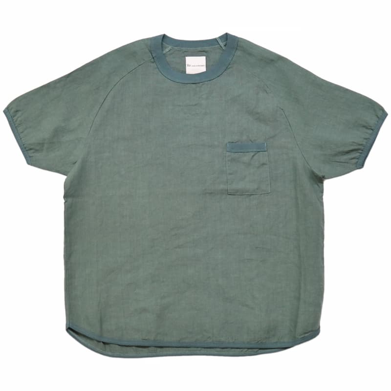 [RE clothing] フレンチリネン Tシャツ：GREEN