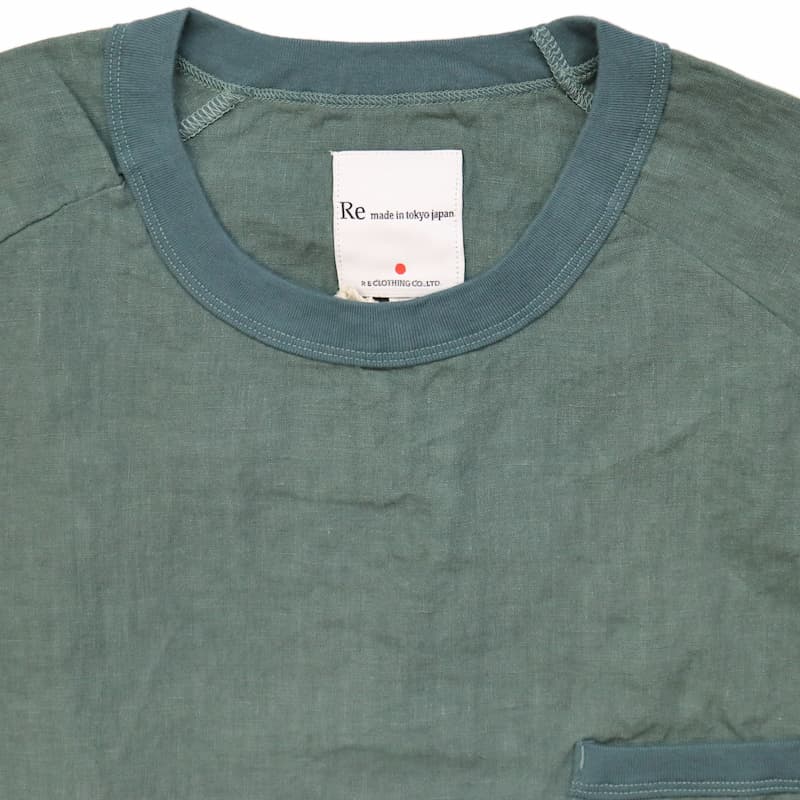 [RE clothing] フレンチリネン Tシャツ：GREEN