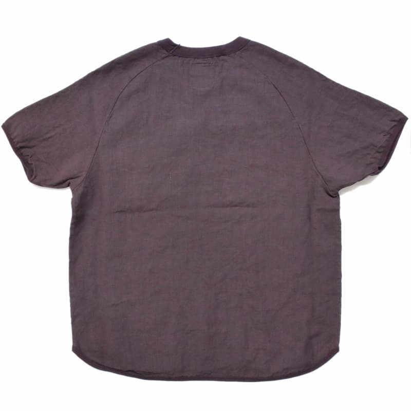 [RE clothing] フレンチリネン Tシャツ：BURGUNDY