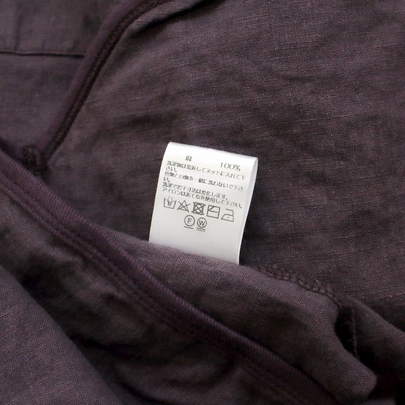 [RE clothing] フレンチリネン Tシャツ：BURGUNDY