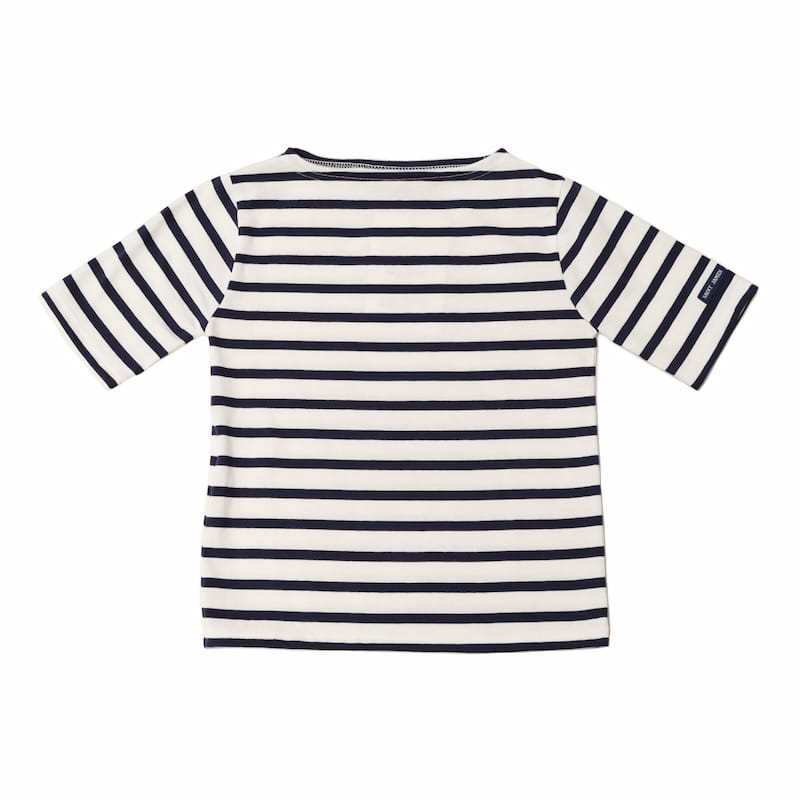 [SAINT JAMES KIDS] PIRIAC "ENFANT"ピリアック半袖｜NEIGE白×MARINEネイビー