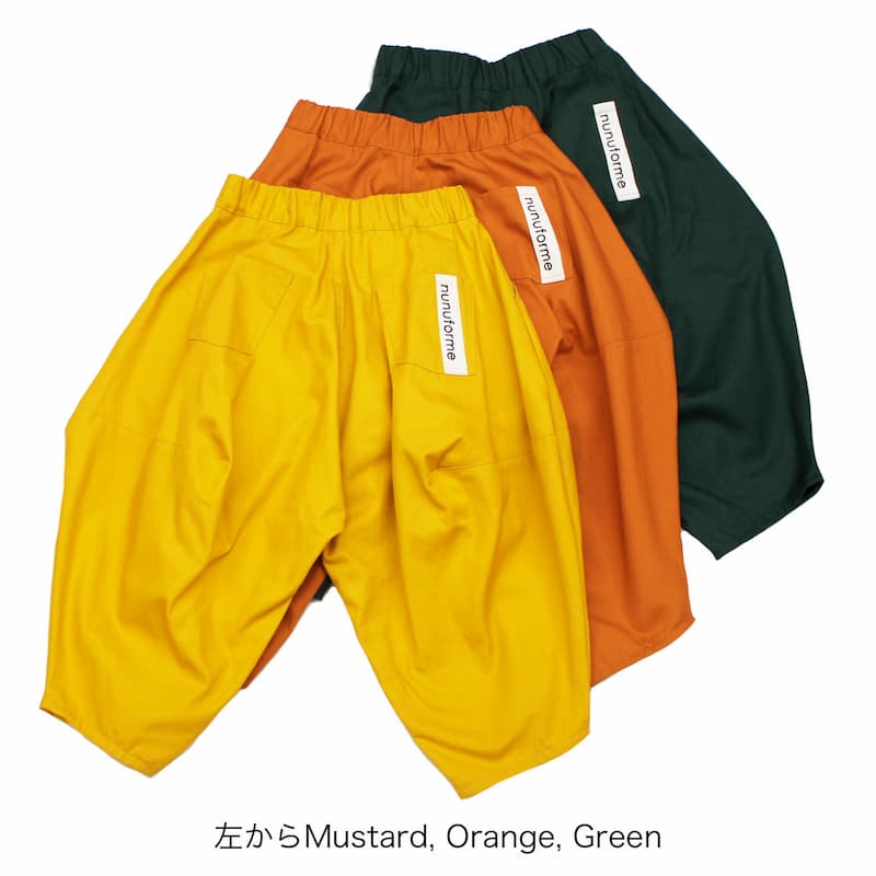 [nunuforme] オックスポインテッドパンツ(Mustard)(Orange)(Green)(Black)：ns-621-005