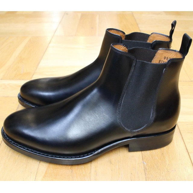 [Jalan Sriwijaya] 98756 サイドゴア（チェルシー）ブーツ ダイナイト：CALF BLACK