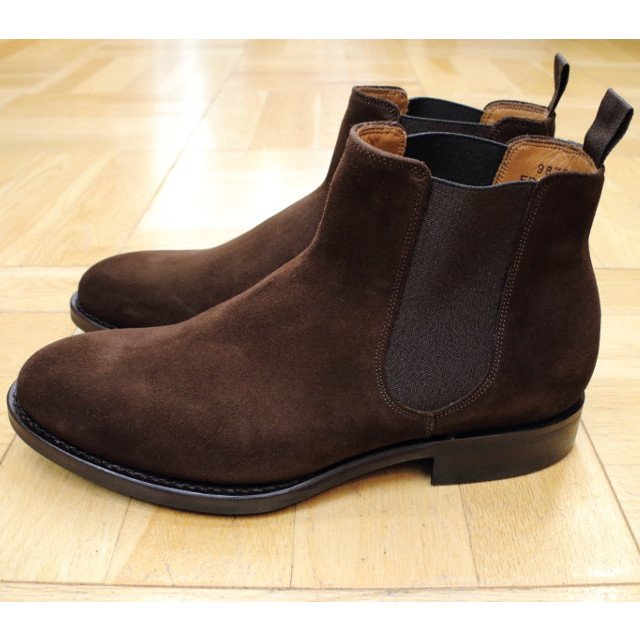 [Jalan Sriwijaya] 98756 サイドゴア（チェルシー）ブーツ ダイナイト：REPELLO SUEDE DARK BROWN