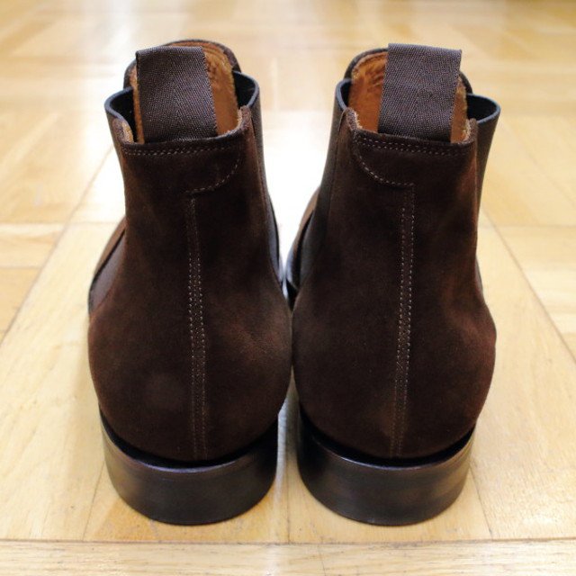 [Jalan Sriwijaya] 98756 サイドゴア（チェルシー）ブーツ ダイナイト：REPELLO SUEDE DARK BROWN