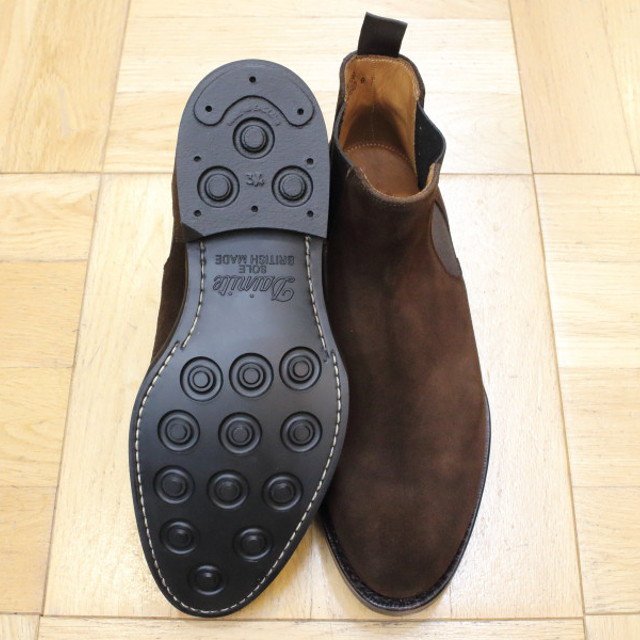 [Jalan Sriwijaya] 98756 サイドゴア（チェルシー）ブーツ ダイナイト：REPELLO SUEDE DARK BROWN