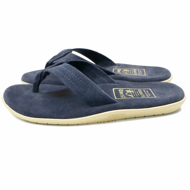 [ISLAND SLIPPER] PT203 トングサンダル スエード：NAVY SUEDE