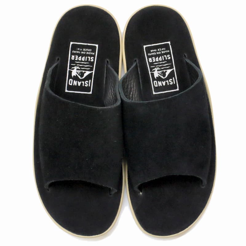 [ISLAND SLIPPER] PT705BHR シャワーサンダル スエード：BLACK SUEDE