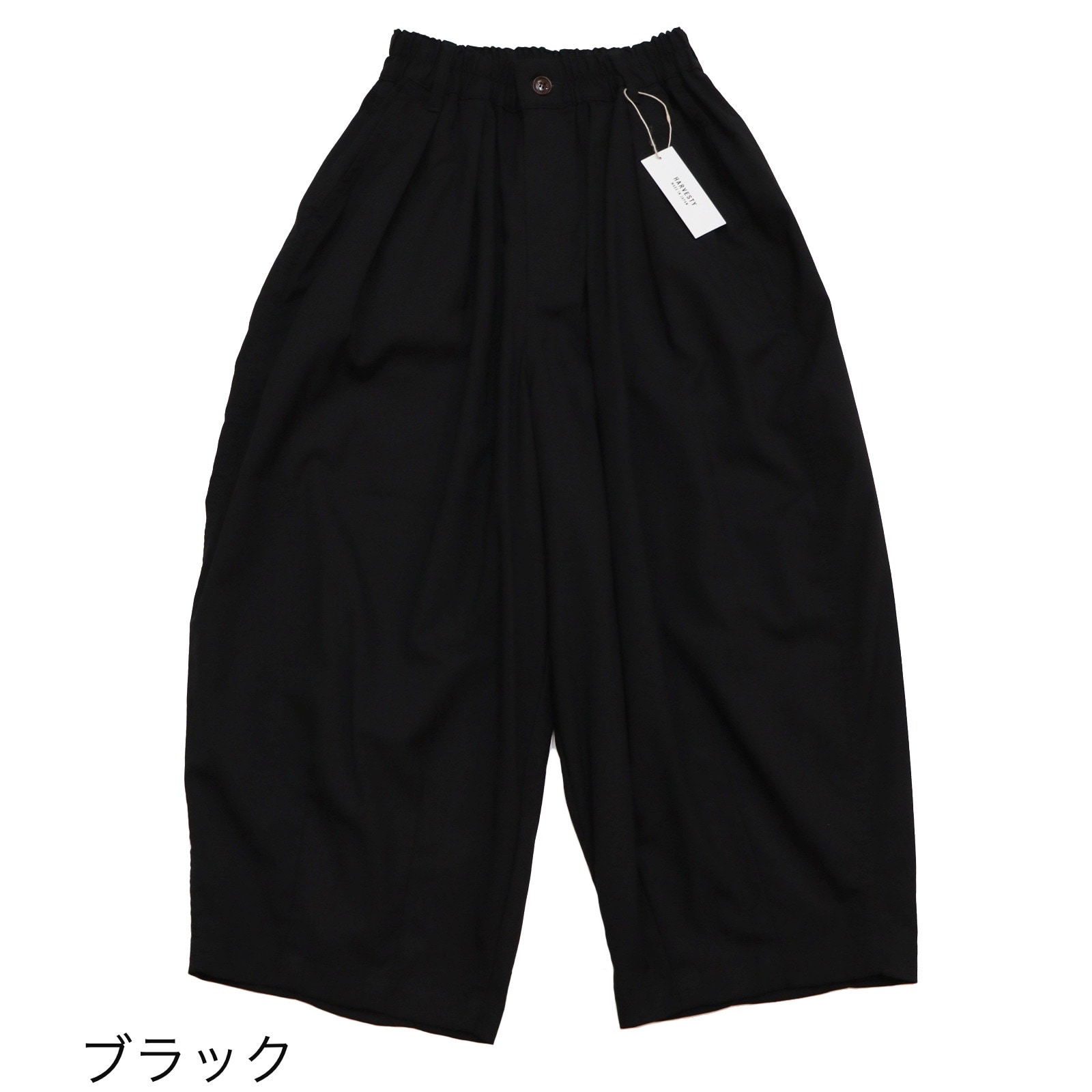 [HARVESTY]  T/R TROPICAL CROPPED CIRCUS PANTS｜A12219/18チャコール/19ブラック)