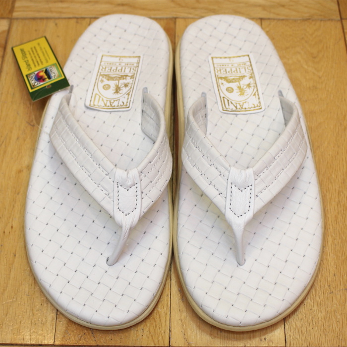 [ISLAND SLIPPER] PT202SAS アイランドスリッパ サッサリレザー：WHITE